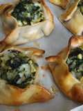 Cestillos con relleno de espinacas, cebolletas y queso Provolone
