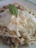 Pasta con Pepitonas y Salsa de Queso