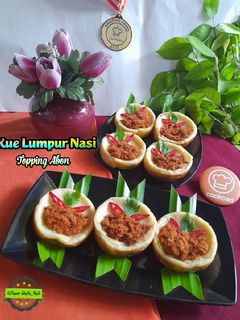 Foto resep Kue Lumpur Nasi Topping Abon