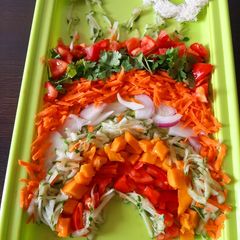A picture of Rainbow salad.