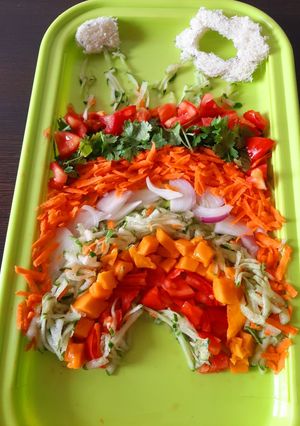 A picture of Rainbow salad.