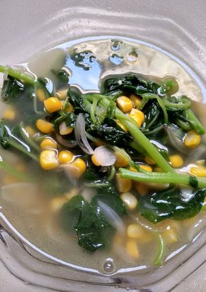 Foto resep Tumis bayam jagung simpel
