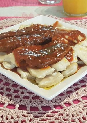 Una foto de Ravioles caseritos de ricota, jamón y queso!