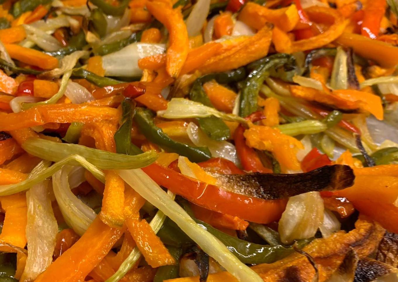 Guarnición de verduras asadas