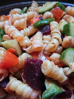 صورة لوصفة سلطة معكرونة 😋
