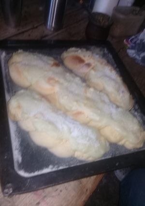 Una foto de Pan de maíz con crema pastelera