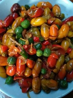 Foto resep Oseng kulit melinjo pedas