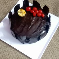 Eggless moist chocolate cake A picture of Eggless moist chocolate cake.