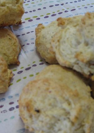 A picture of Homemade Cottage Cheese Hot Biscuit (Scone).