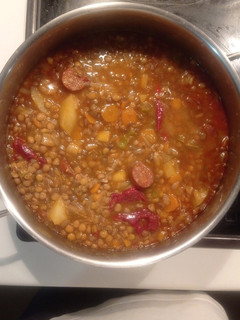 Una foto de Lentejas con chorizo y patatas