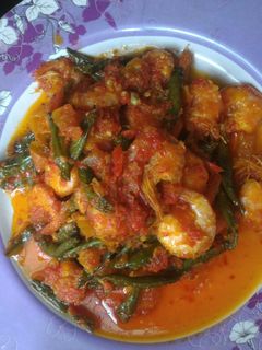 Foto resep Balado udang mix kacang panjang