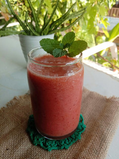 Foto resep Jus Strawberry & Nenas