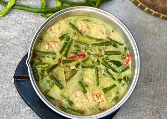 Sayur Lodeh Kancang Panjang Tempe Bumbu Iris