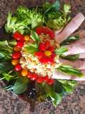 Ensalada con jamón y vegetales. #1receta1arból