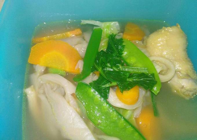 Sop ayam jamur tiram