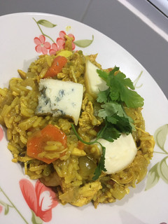 Una foto de Risotto de pollo