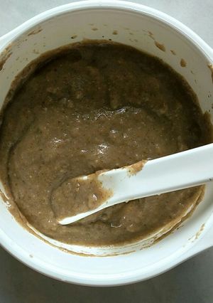 Foto resep MPasi 6+ tepung beras merah, kangkung, wortel, bubuk tempe