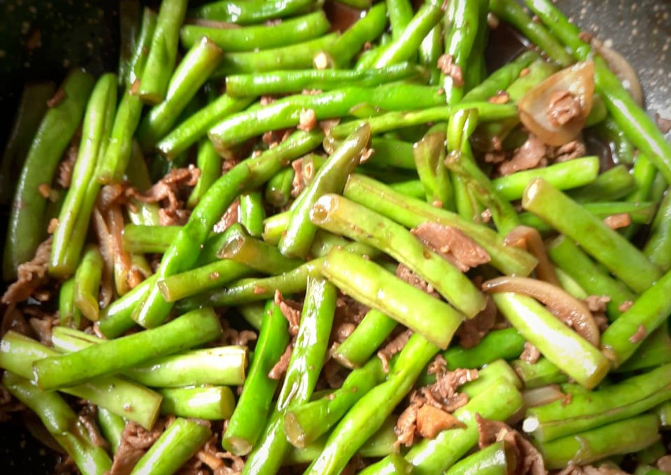 Buncis Szechuan Daging Shabu