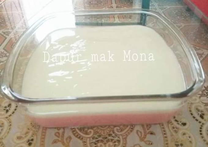 Cara Gampang Membuat Silky pudding strawberry, Lezat Sekali