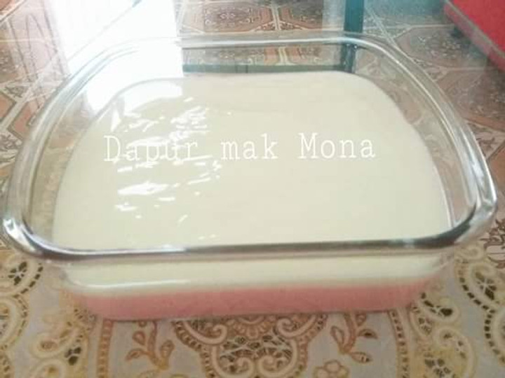 Cara Gampang Membuat Silky pudding strawberry, Lezat Sekali