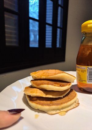 Una foto de Panqueques con harina leudante