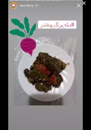عکسی از دستور ممنون ازخانم خلیقی که دستورمو در صفحه اینستاگرام فارسی ثبت کردند