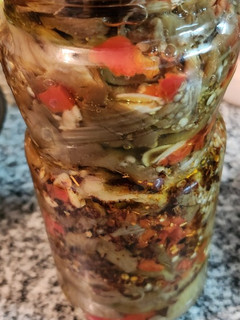Una foto de Berenjenas en escabeche