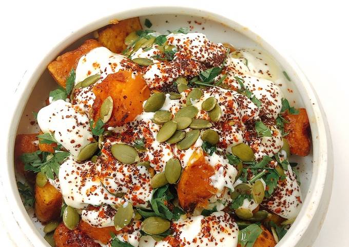 سلطة يقطين بصوص الزبادي