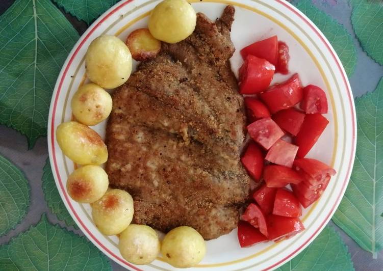 Ricetta Cotoletta Di Vitello E Patate Al Forno Di Biancamaria Messina Cookpad