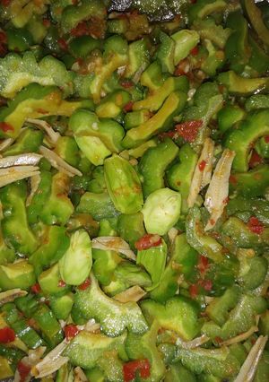 Foto resep Pare sambal Pete tumis teri