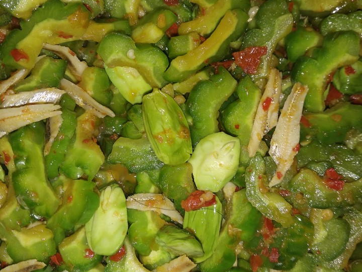 Bagaimana Membuat Pare sambal Pete tumis teri, Lezat Sekali