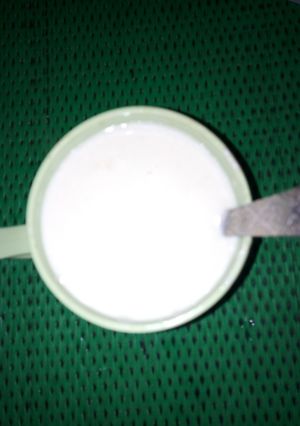A picture of Kunun gyada da kwakwa da madara.