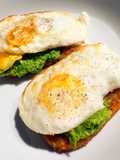 Avocado ‘Toast’ with Potato Patties & Fried Eggs