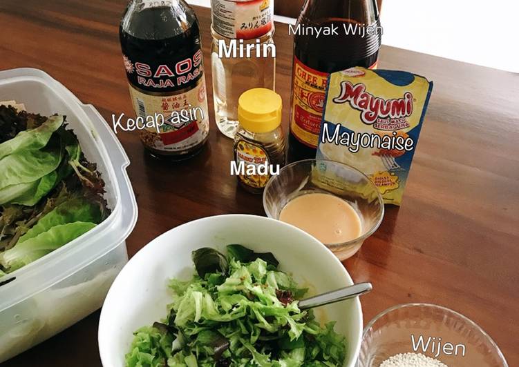 Cara Mudah Membuat Japanese Salad Dressing (Kewpie Roasted Sesame Dressing) Super Lezat
