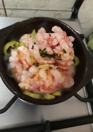 Una foto de Camarones al Pil Pil