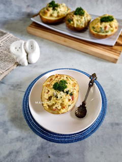 Foto resep Baked Cheese Potato with Broccoli
