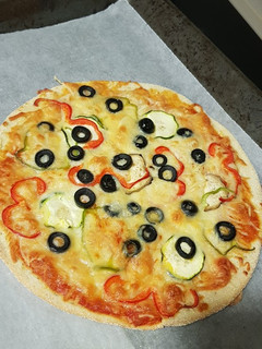 Una foto de Pizza de verduras