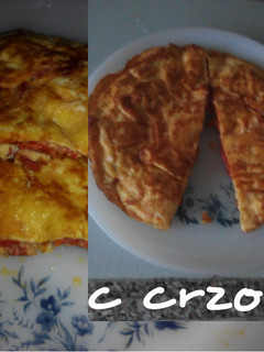 Una foto de Tortilla de chorizo y pimiento del piquillo