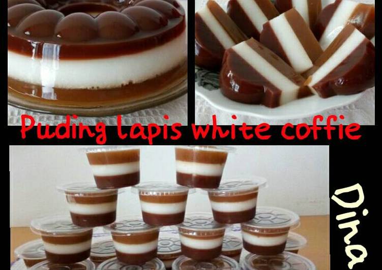 Resep Puding lapis white coffie yang Sempurna
