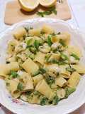 Paccheri con Gamberi e Zucchine al Profumo di Menta e Limone