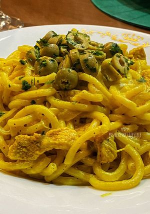عکسی از دستور پاستا با شیر و سینه مرغ 🍝