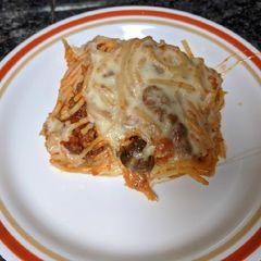 A picture of Leftover Baked Spaghetti.