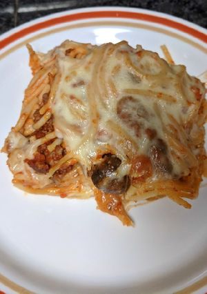 A picture of Leftover Baked Spaghetti.