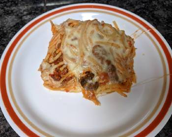 Easy Fast Cooking Leftover Baked Spaghetti Practical Delicious