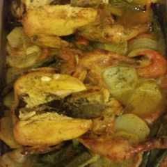 Una foto de Pollo al horno con patatas