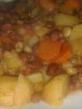 Githeri mixed with carrots and potatoes