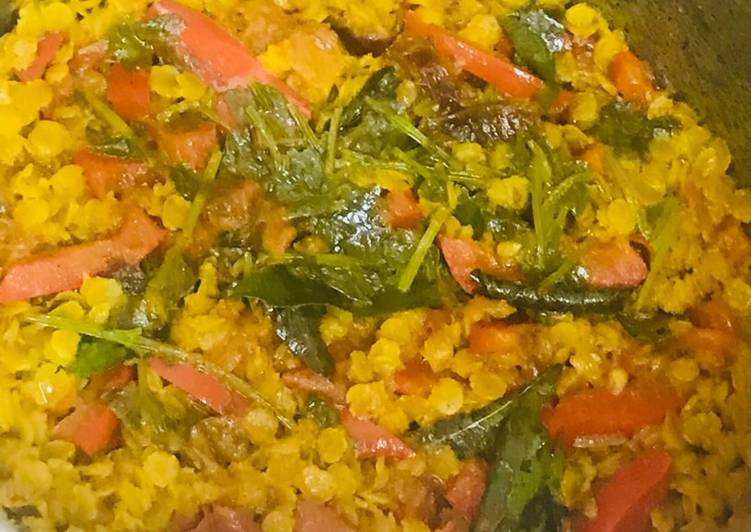 Recipe of Homemade Dal masoor with red bell pepper  #np