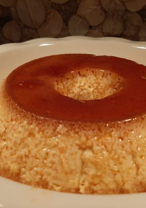 Una foto de Flan de Coco