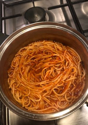 A picture of Spicy spaghetti.