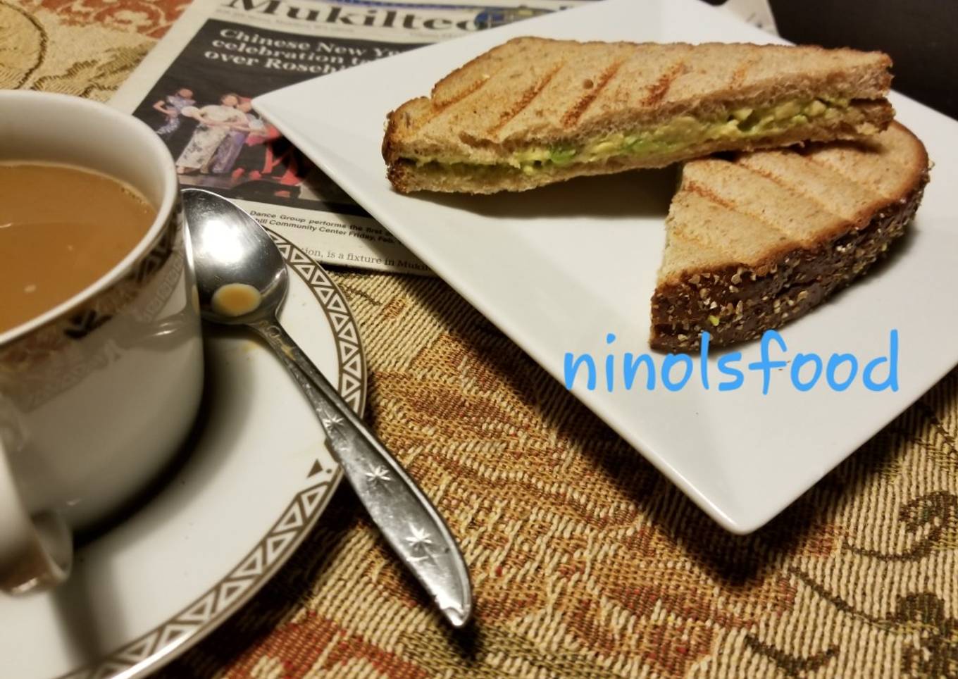 Grilled Avocado Sandwich